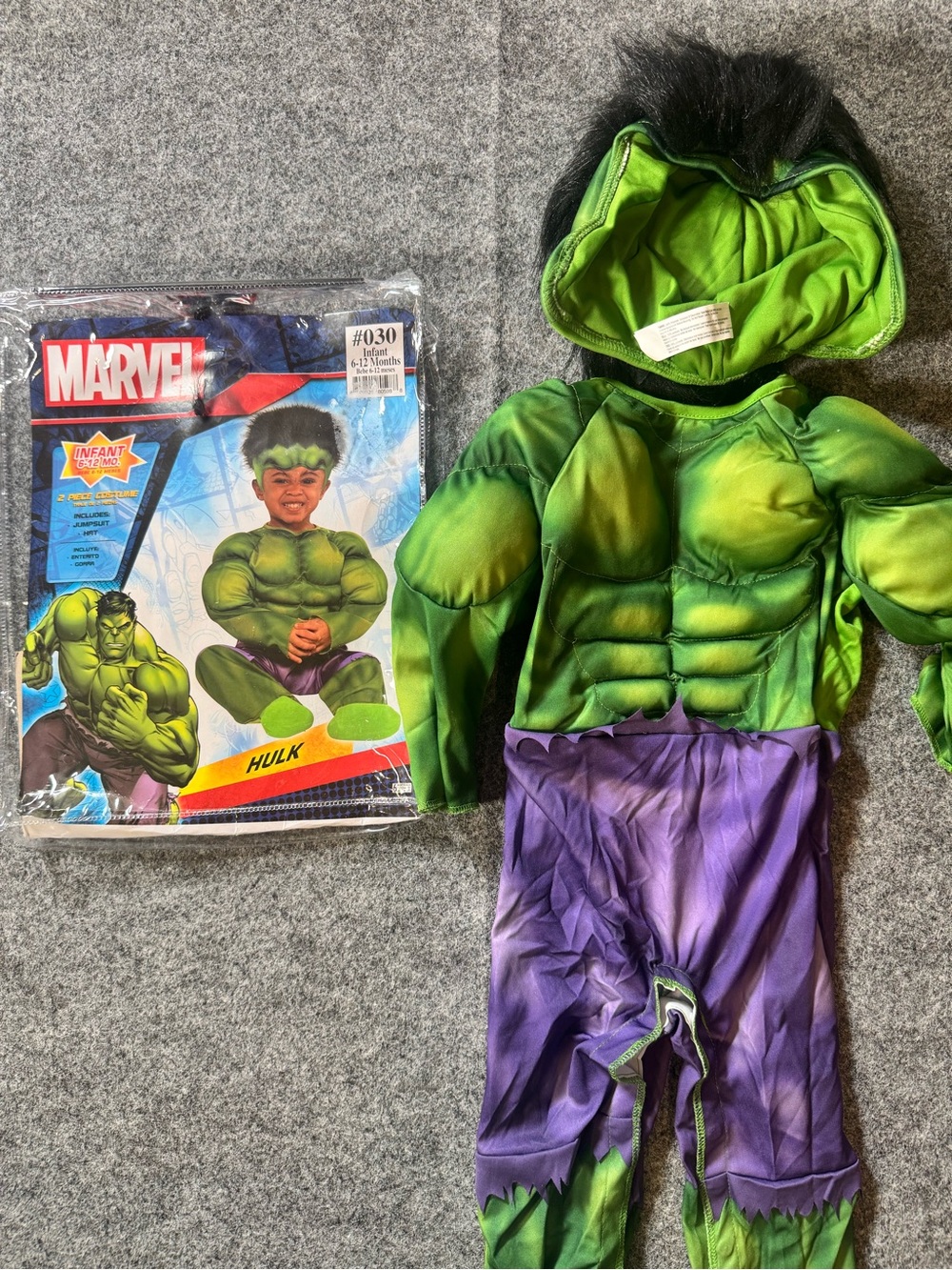 Marvel Hulk Infant Costume 6-12 Months Green Muscle Jumpsuit Halloween 2 Pc
EUC - Picture 2 of 8